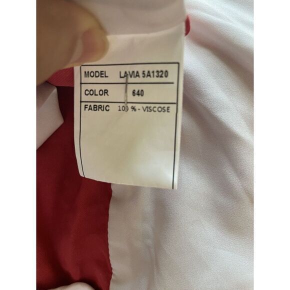 SANTORELLI Red Blazer With Waistband size 50 US M Made in Italy - Picture 7 of 7